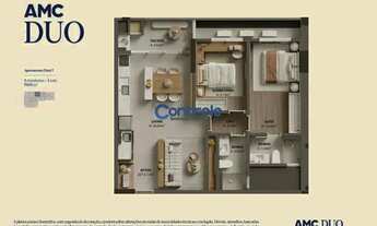 Imagem 2: Apartamento de alto padrão com 02 dormitório, sendo 01 suíte e sacada e 01 vaga na região