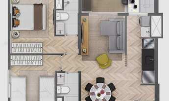 Imagem 5: Apartamento a venda de 40 m² e 57m² 1 e 2 dorm em Centro - Campinas - SP