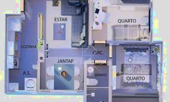 Imagem 6: Apartamento com 2 dormitórios à venda, 45 m² por R$ 241.500,00 - Jardim Leblon - Belo Hori