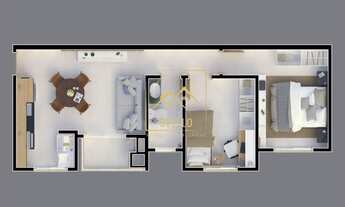 Imagem 7: Lançamento Apartamento com 2 dormitórios a venda, 50,91 m² Nova Palhoça SC