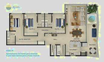 Imagem 3: Apartamento com 4 dormitórios à venda por R$ 3.310.000,00 - Centro - Guaratuba/PR