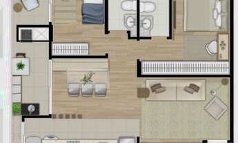 Imagem 2: Apartamento 2 quartos no Alto da Gloria Condominio Vila Glória face oeste