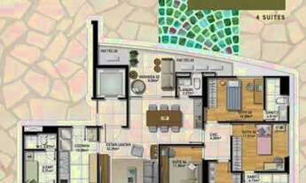 Imagem: Apartamento com 4 quartos e 4 suítes, 171,65