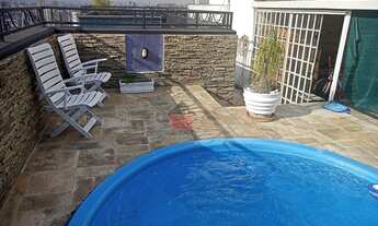 Imagem 3: Linda Cobertura Penthouse à venda, vista panorâmica com piscina e churrasqueira no apartam