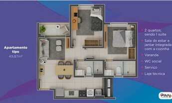 Imagem 4: Apartamento para venda com 50 metros quadrados com 2 quartos na região MARAPONGA - Fortal