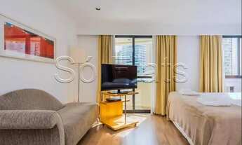 Imagem 2: Flat mobiliado com 1 dormitório e lavanderia coletiva disponível para locação