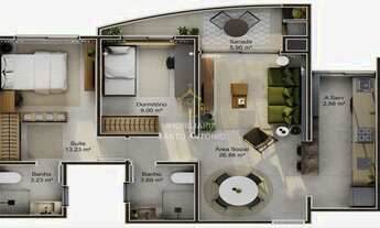 Imagem 2: Apartamento à venda, 2 quartos, 1 suíte, 1 vaga, Saco Grande - Florianópolis/SC