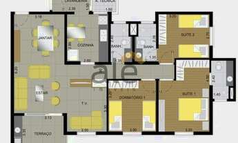 Imagem 2: Apartamento na Planta - RIO DA PRATA fase de acabamento