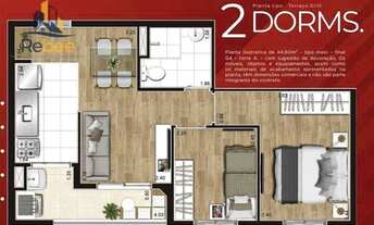 Imagem 4: Apartamento com 2 dormitórios à venda, 42 m² por R$ 373.200 - Vila Guaca - São Paulo/SP