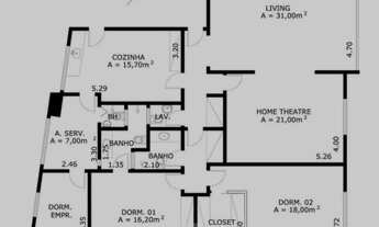 Imagem 7: Apê Jardins Reformado 185m2 com 2 quartos amplos