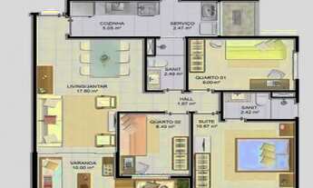 Imagem 3: 2/4 vista mar, patio jardins, patio arvoredo, nacente armarios 2 garagens Oportunidade