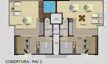 Imagem 3: Cobertura com 2 dormitórios à venda, 130 m² por R$ 969.000,00 - Santo Antônio - Belo Horiz