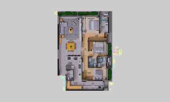 Imagem 2: Apartamento na planta com 3 suítes no Centro de Florianópolis