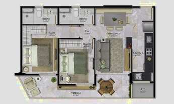 Imagem 3: Apartamento de 61m², 2 quartos à venda em Barro Vermelho, Vitória