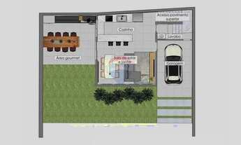 Imagem 3: Casa Moderna com 127m² e 3 Quartos em Piraquara Vila Rosa