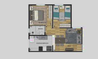 Imagem 7: Apartamento para venda tem 50 metros quadrados com 2 quartos