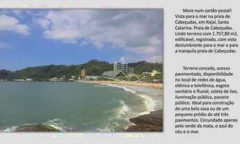 Imagem 2: Terreno em Cabeçudas vista para o MAR, com 1757,80 m²