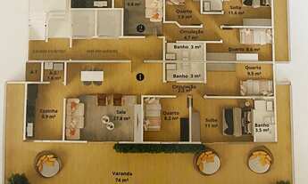 Imagem 5: Apartamento para venda 67 m2 em Jardim Camburi