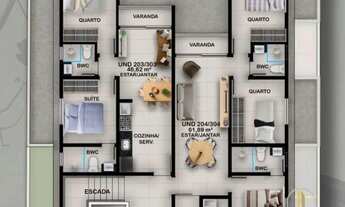 Imagem 2: Apartamento com 3 dormitórios à venda, 61 m² por R$ 485.000,00 - Jardim Oceania - João Pes