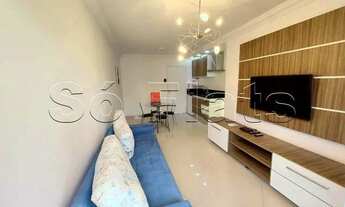 Imagem 3: Flat com 1 dormitórios, espaço funcional planta ampla com sala varanda