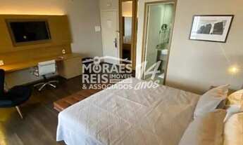 Imagem: O apartamento é inteiro mobiliado, 33m2