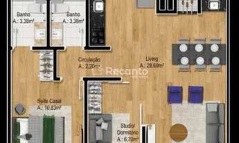 Imagem 7: Apartamento em construção, 69m² com 2 quartos em Floresta - Gramado - RS