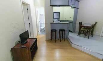 Imagem 2: Flat disponível para locação no Jardim Paulista contendo 36m², 1 dormitório e 1 vaga