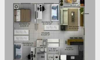 Imagem 4: Imóvel para venda com 3 quartos no Ed. Ilhas do Atlantico