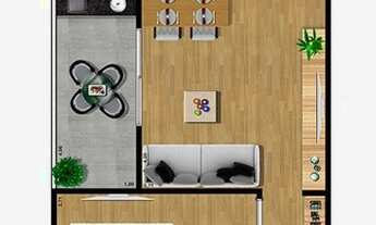 Imagem: Apartamento na planta 1 dormitório -48