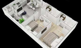 Imagem 6: Apartamento com 2 dormitórios para alugar, 55 m² por R$ 1.686/mês - Itoupava Central - Blu