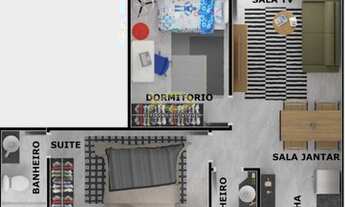 Imagem 2: Casa de Condomínio com 2 dorms, Aviação, Praia Grande - R$ 300 mil, Cod