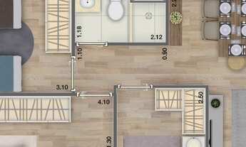 Imagem 4: 69m² com uma varanda incrível!!