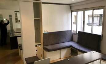 Imagem: Studio 1 dormitório, sala com sacada gourmet