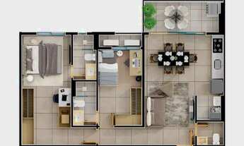 Imagem: Ágio 2 Suítes - Res. Lago Areião Apartamento