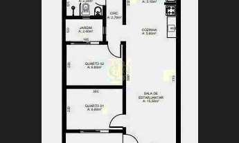 Imagem 2: Casa Térrea, 2 Dormitórios, sendo 1 suíte, São José dos Pinhais/PR