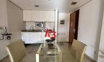 Imagem 3: Flat frente Mar com 2 dormitórios à venda, 56 m² por R$ 585.000 - Boqueirão - Santos/SP