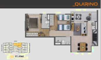 Imagem 5: Apartamento à venda com 57 m2 com 2 dormitórios no Centro - Campinas - SP