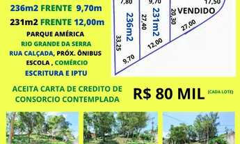 Imagem: Últimos Lotes 231m2 e 236m2 boa topografia