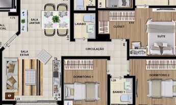 Imagem 4: Apartamento com 3Quartos,2Suites,3Vagas,VarandaChurrasqueira próximoShopping MorumbiTown