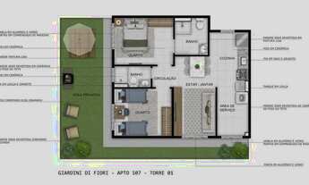 Imagem 7: Apartamento para venda com 54 metros quadrados com 2 quartos em Setor Central - Brasília