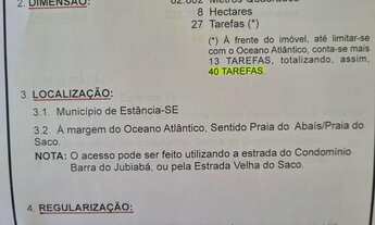 Imagem 5: Área com 40 tarefas entre Abais e Praia do Saco