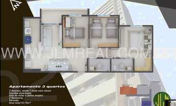 Imagem 3: RESIDENCIAL DOM CASMURRO, BAIRRO DAMAS, NASCENTE, 57m², 3 QUARTOS, 2 VAGAS