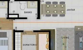 Imagem 7: Apartamento com 2 dormitórios com suíte e 2 vagas demarcadas