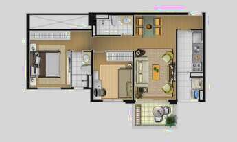 Imagem 3: Apartamento 63 m², 2 quartos, 1 suíte, 2 vagas, Água Branca