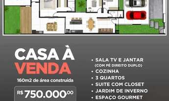 Imagem 2: Casa à venda em Reserva Real com 160m², 3 Quarto(s), 1 Suíte(s) e 2 Vaga(s)