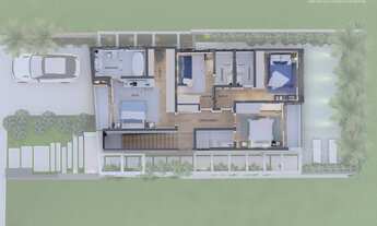 Imagem 5: Residência Unifamiliar de Alto Padrão com 4 suítes, piscina e vaga de auto elétrico no Aru