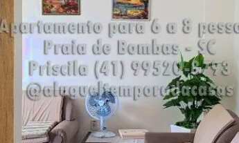 Imagem 7: JANEIRO Apartamento 6 a 8 pessoas, Praia de Bombas SC, 2 quartos com ar, churrasqueir