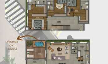 Imagem 4: Cobertura Duplex Central, 3 dormitórios (3 suites) na Av. Presidente Vargas