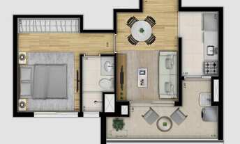 Imagem 4: Apartamento com 1 dormitório no bairro da Bela Vista. Lazer completo!!!