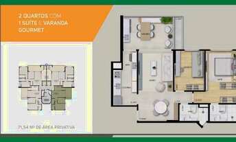 Imagem 2: Apartamento, 2 e 3/4, suíte, vaga e varanda gourmet, na melhor localização do ITAIGARA